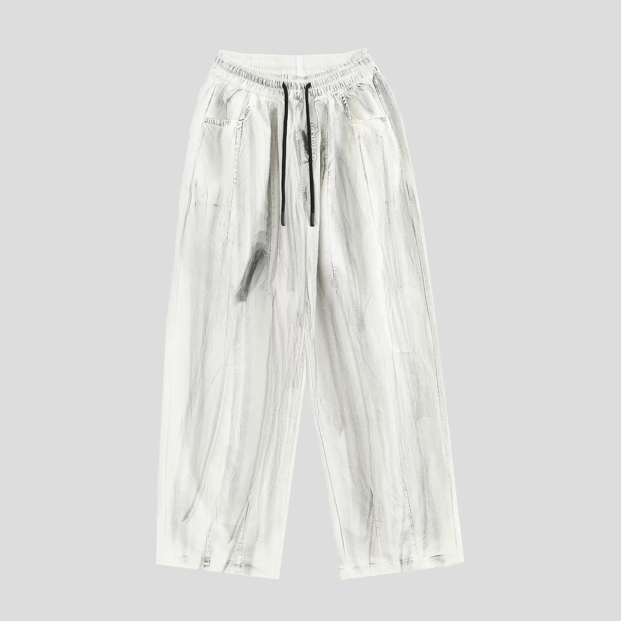 Graffiti Painted Distressed Washed Loose Pants IN7044