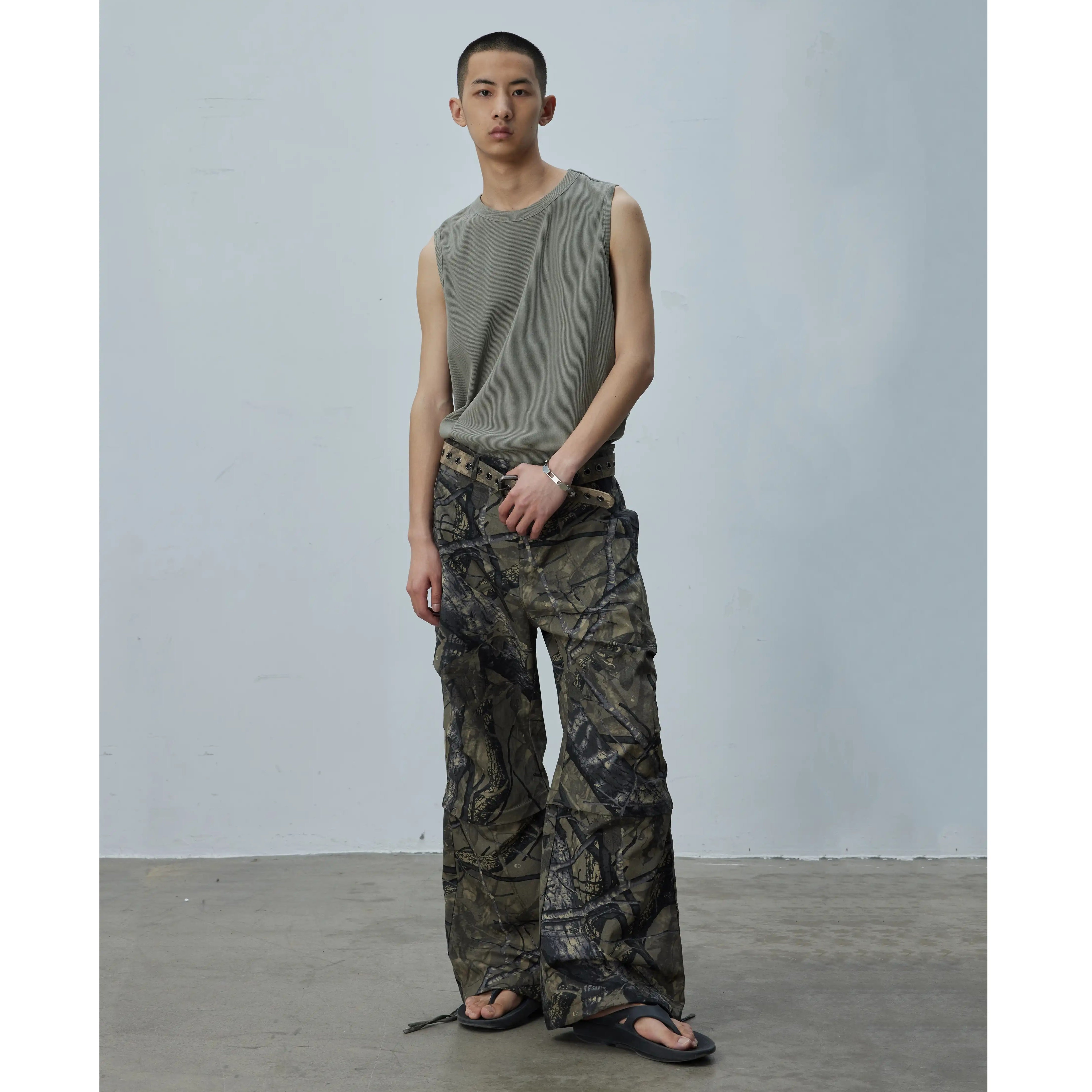 2Way Zip Detachable Loose Cargo Pants MB7149