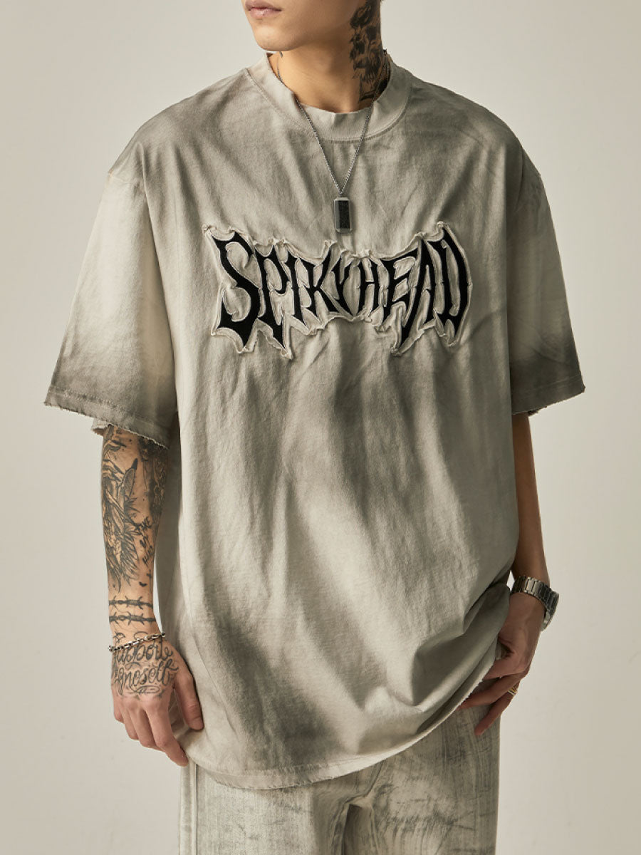 Patch Embroidery Dirty Loose T-shirt MR001