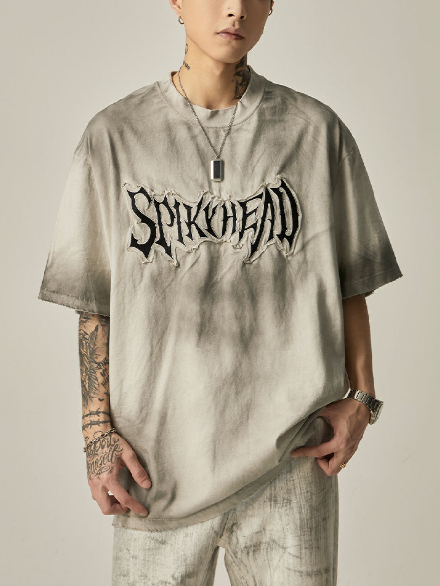 Patch Embroidery Dirty Loose T-shirt MR001
