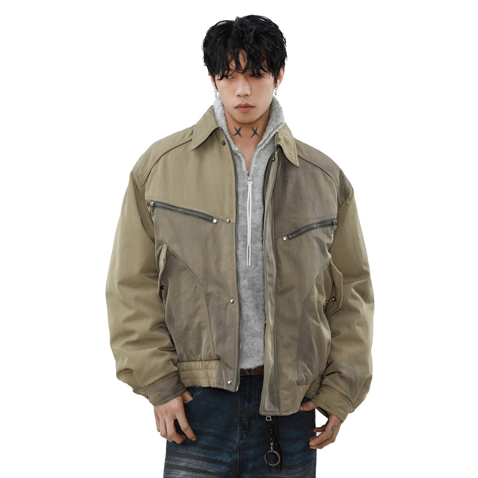 Distressed Smudged Work Jacket MB7292