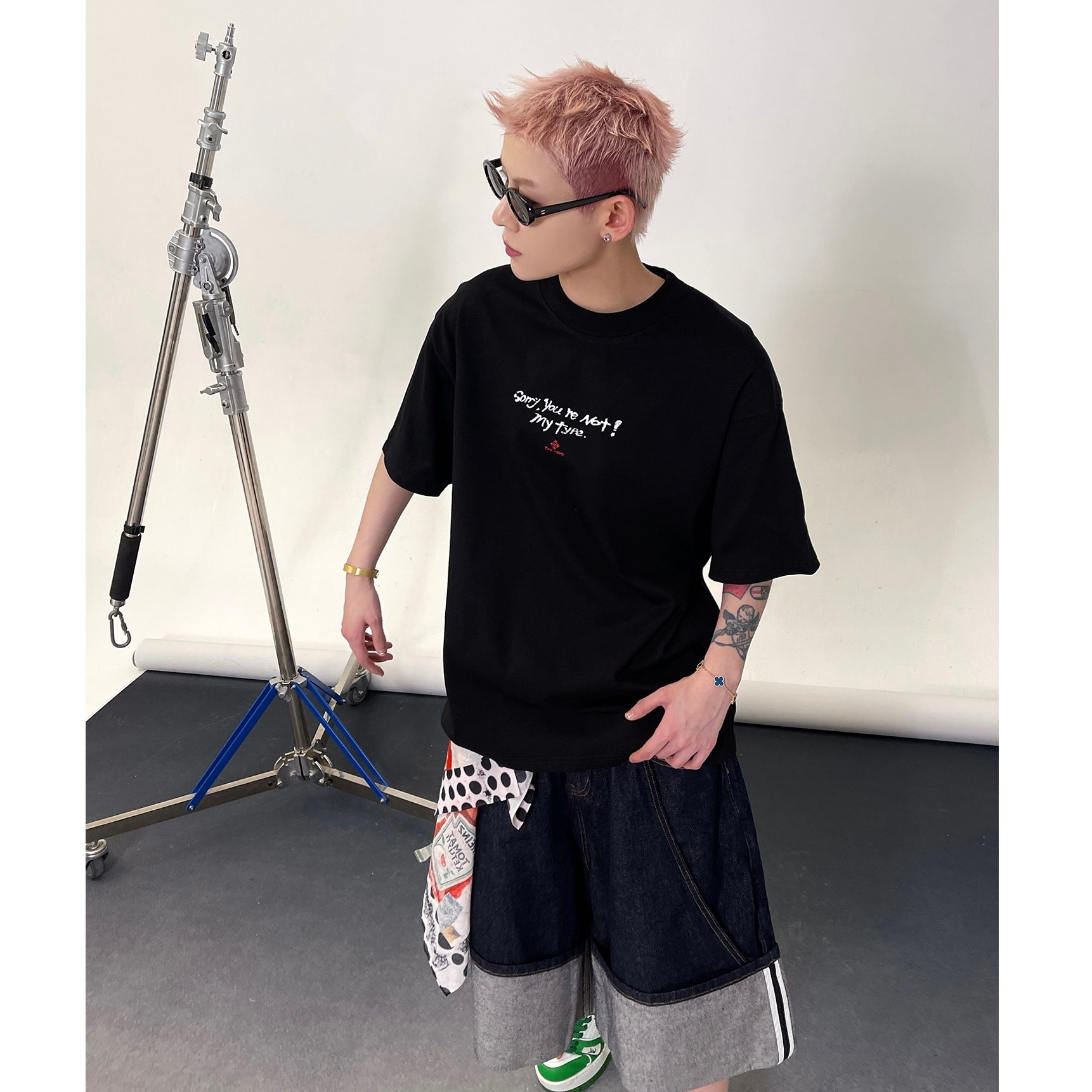 Small Letter Slogan Print T-shirt EAT148