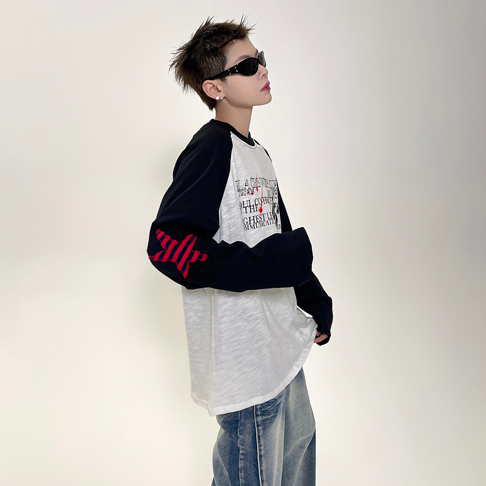 Printed Raglan Long Sleeve T-Shirt EAT075