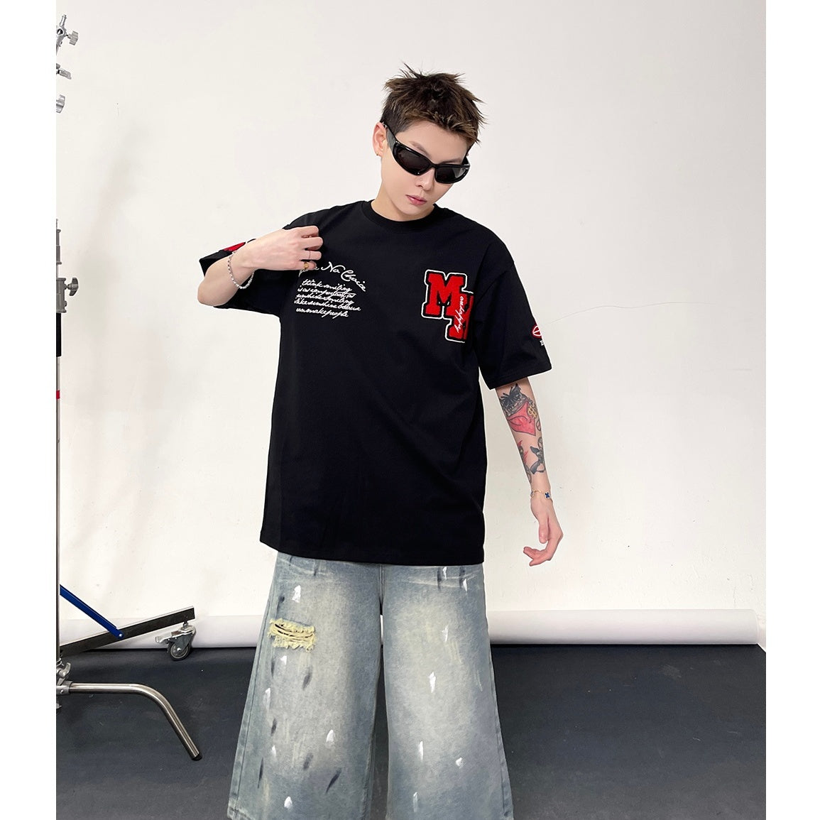 Letter Towel Embroidered T-Shirt EAT124