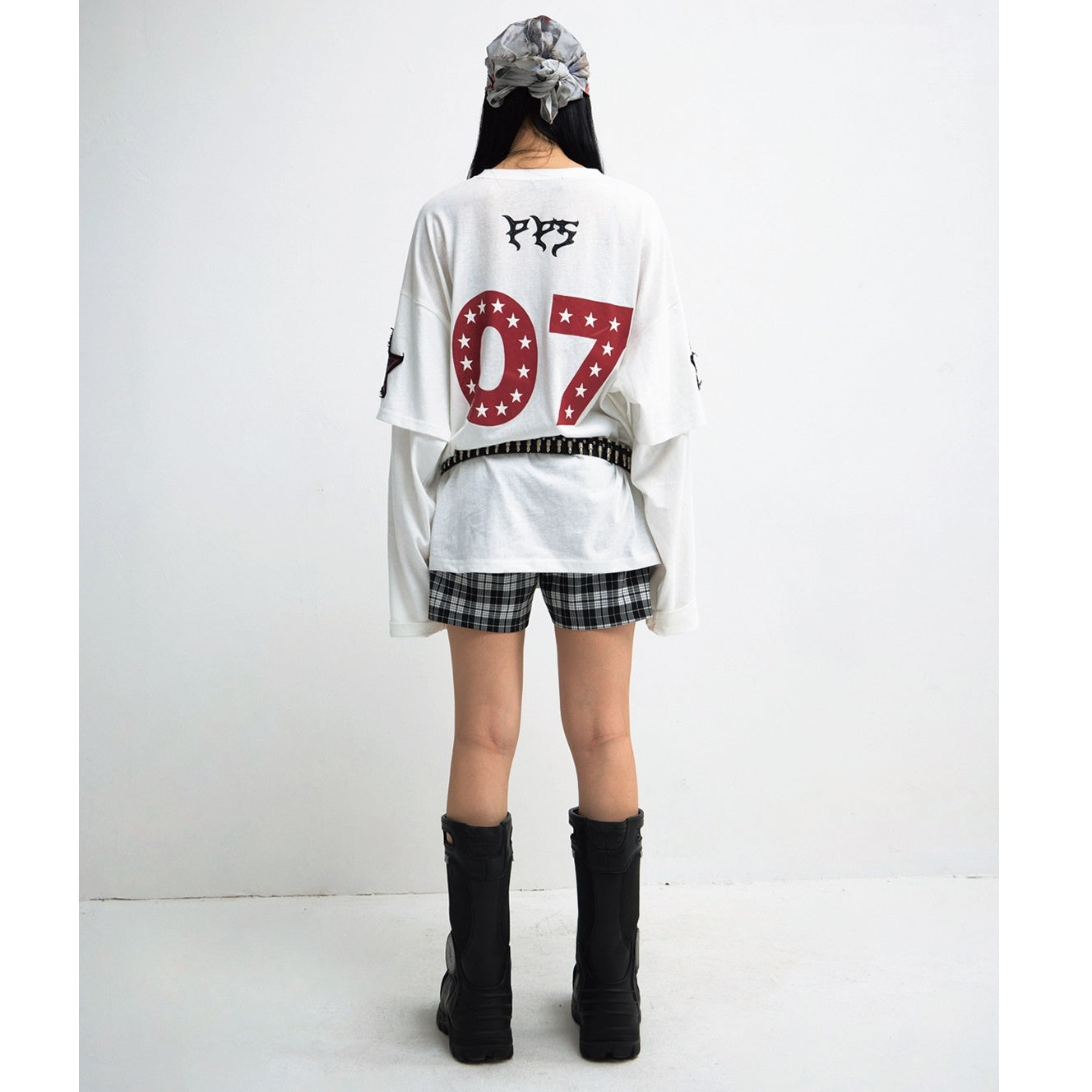 Racing Embroidery Fake Two Long Sleeve T-Shirts MB7319