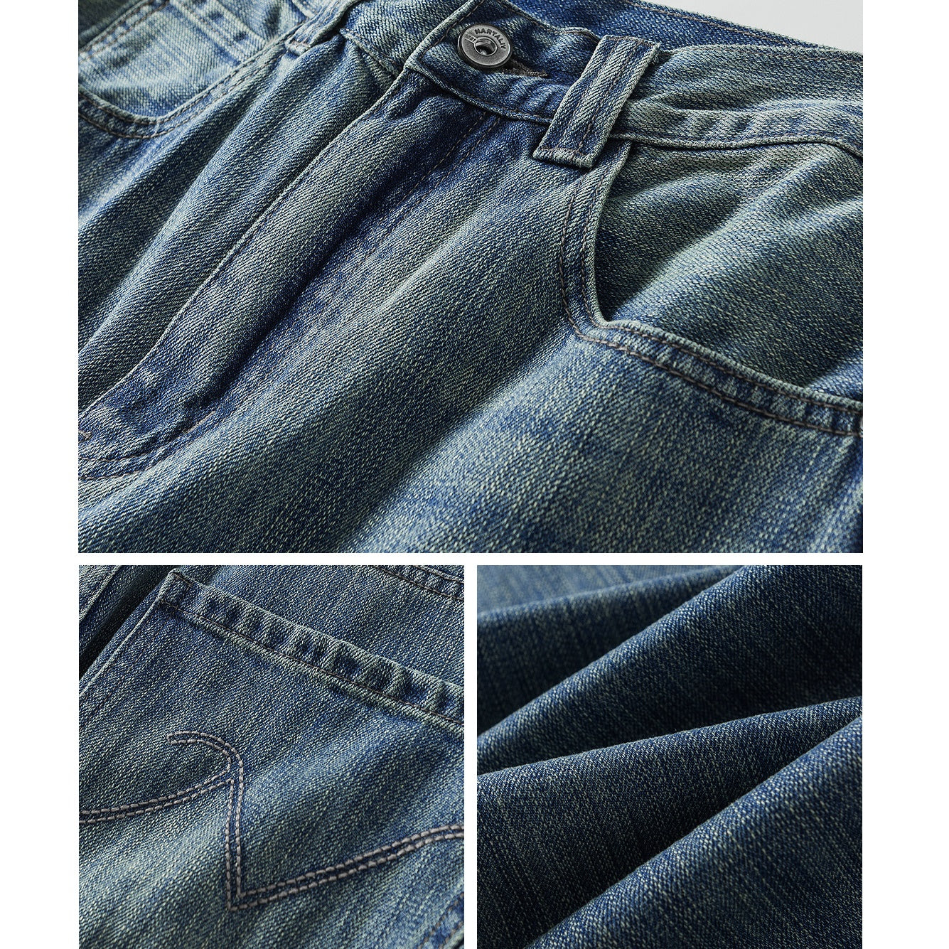 Street Ruffian Loose Straight Washed Jeans NR7001