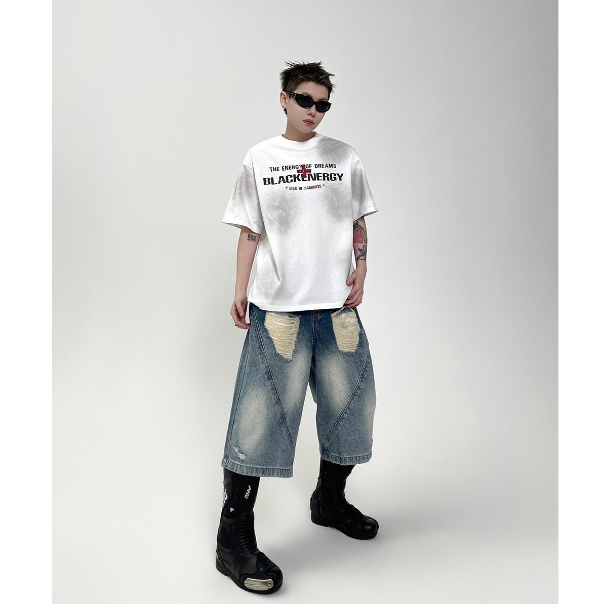 Letter Dirty T-shirt EAT086