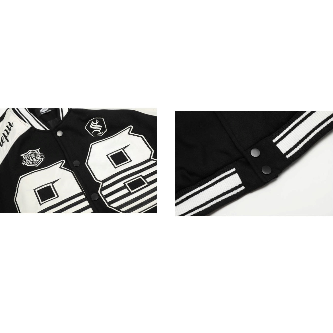 Monotone Industry Embroidered Baseball Jacket MB7213