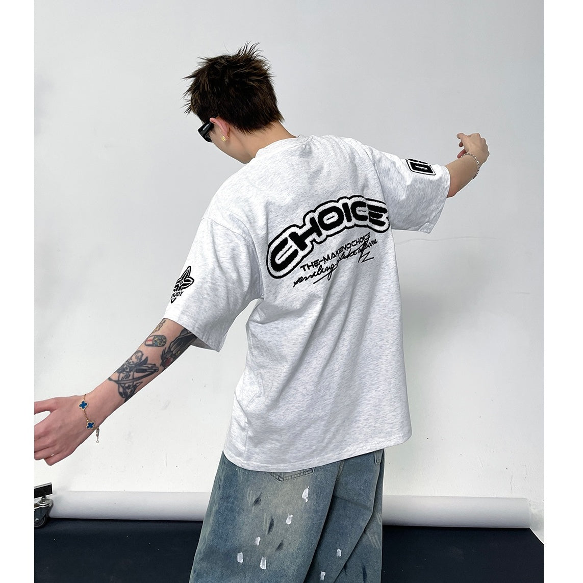 Letter Towel Embroidered T-Shirt EAT124