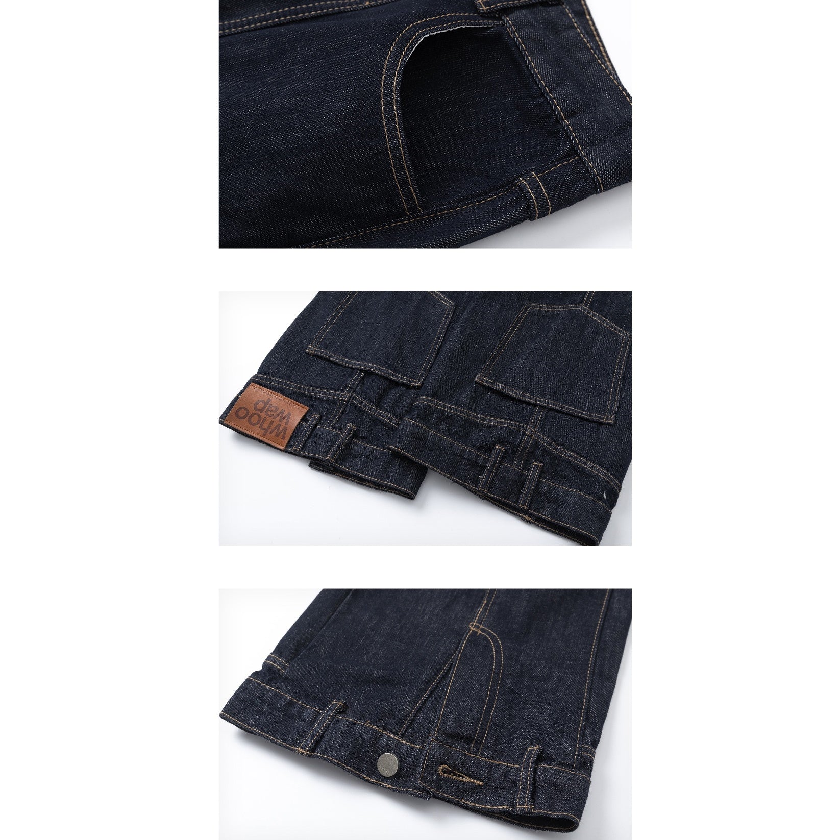 Flip Reverse Design Slit Jeans MB7045