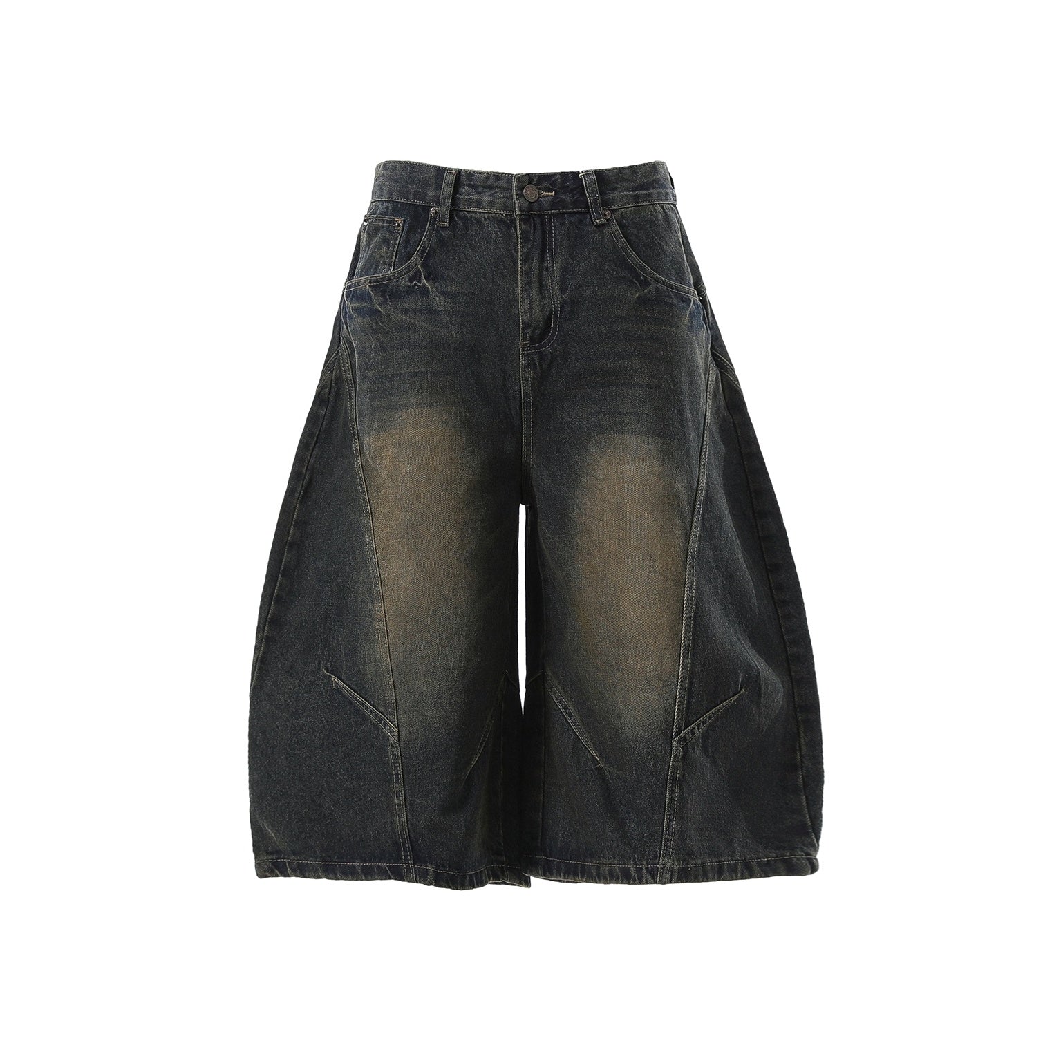 Washed Scimitar Denim Cropped Pants EAT115