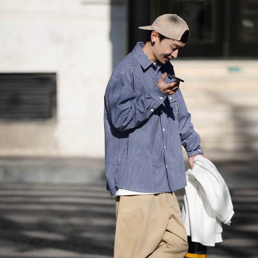 Loose Pinstriped Shirt BI2025