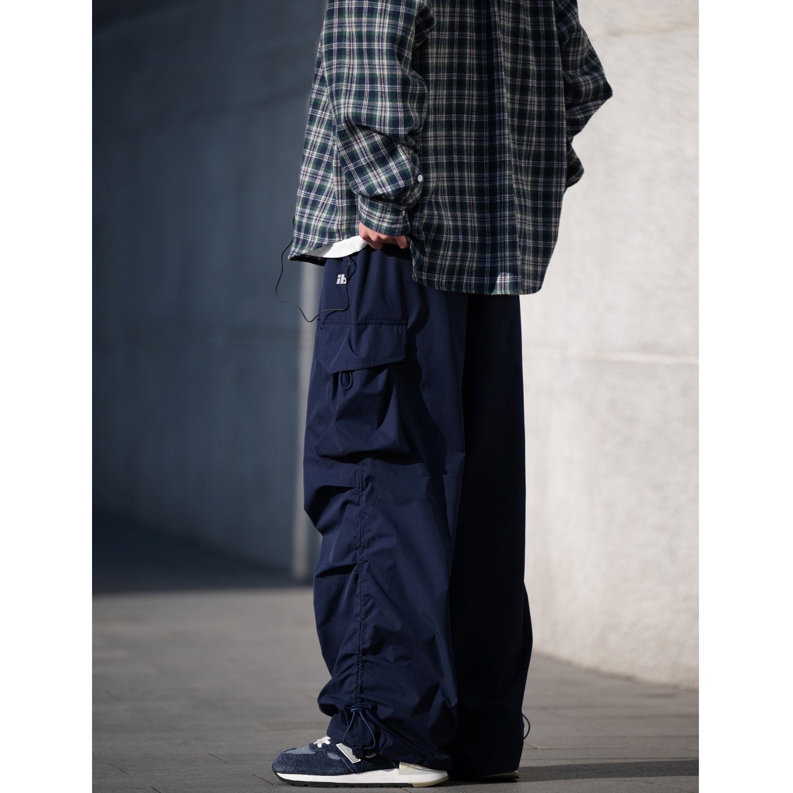 Side Gather Parachute Cargo Pants BI2006