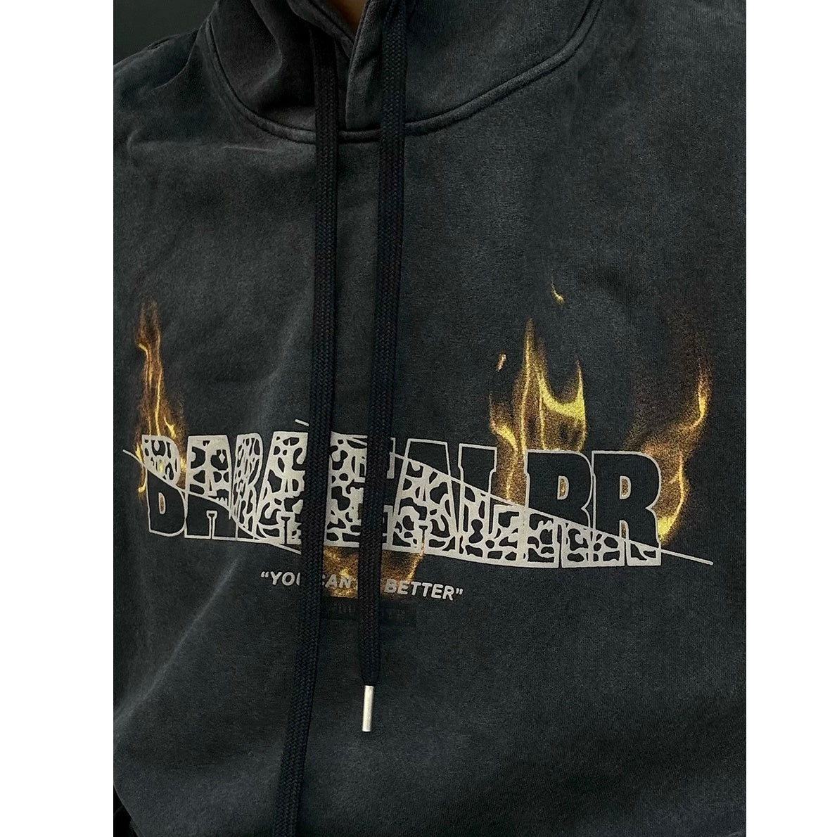 Flame Monogram Print Hoodie MB7131