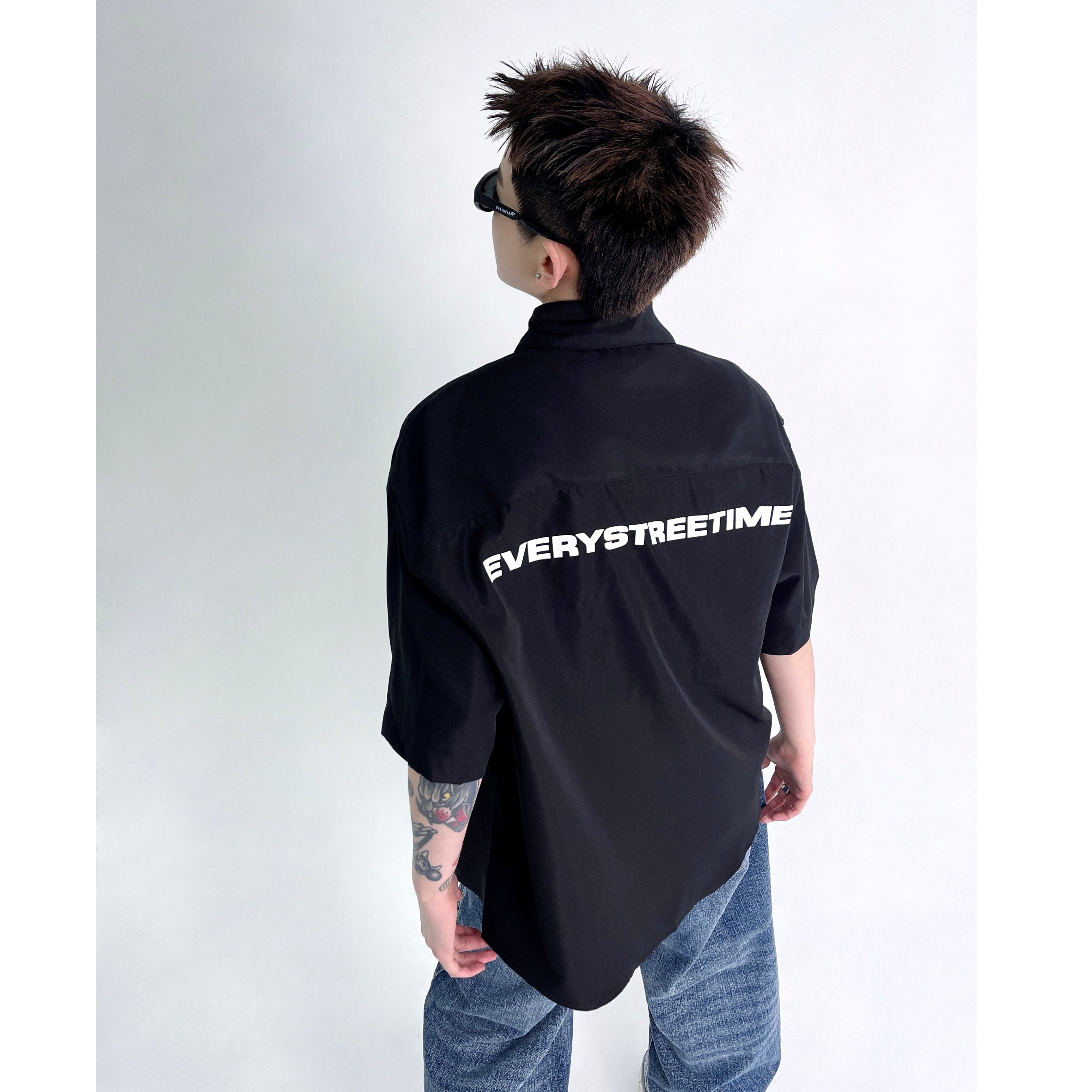 Back Letter Printing Casual Shirt EAT007