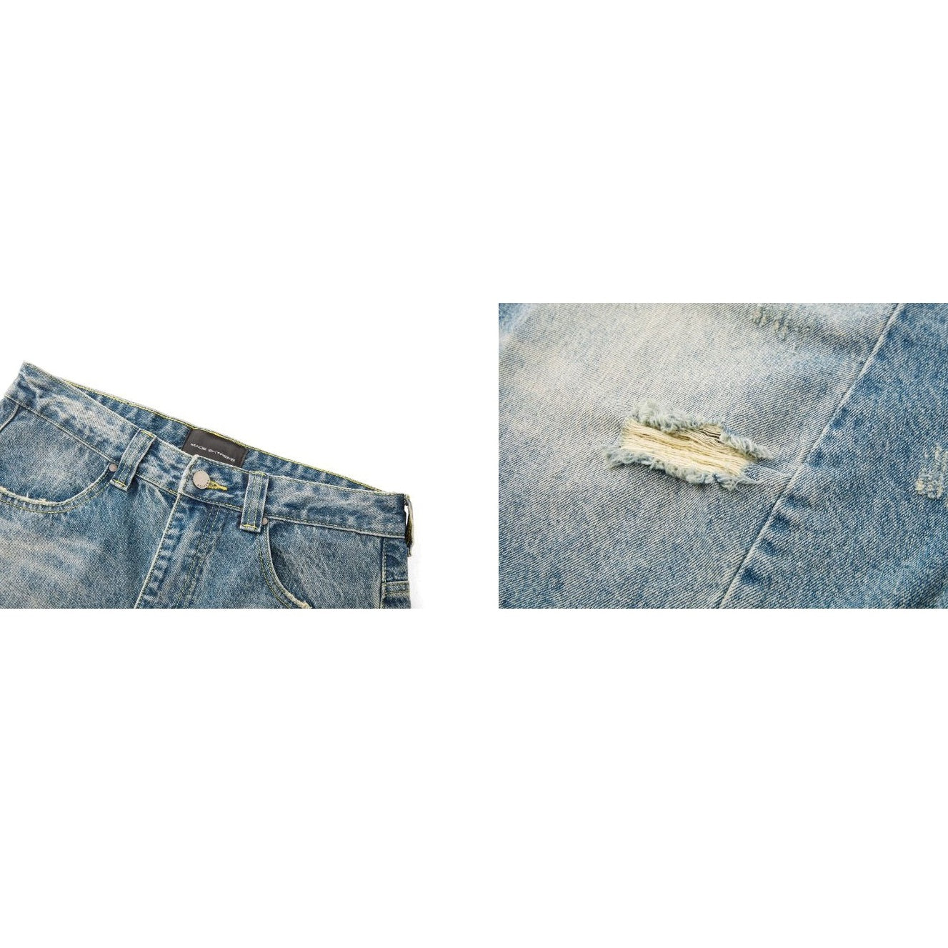 Washed Ripped Baggy Jeans MB7210