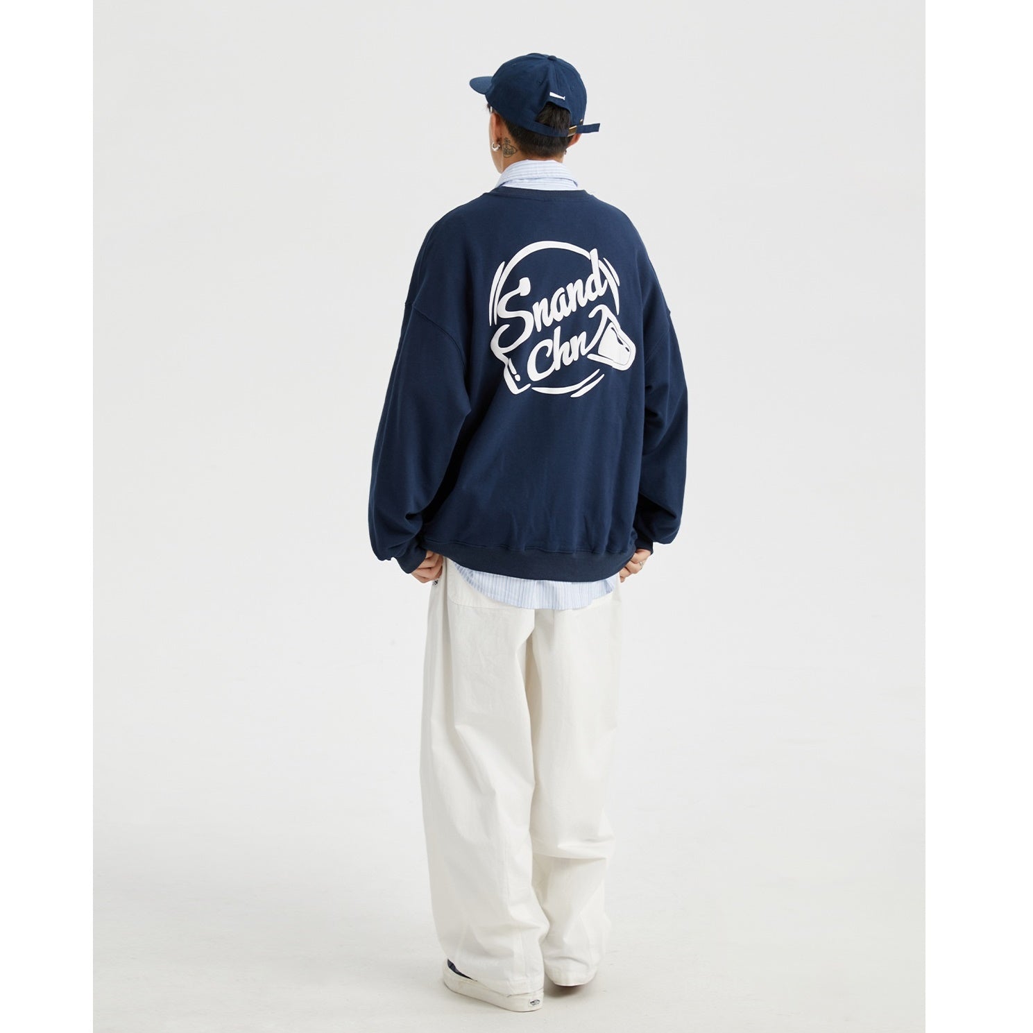 Letter Print Crew Neck Sweat MB7113