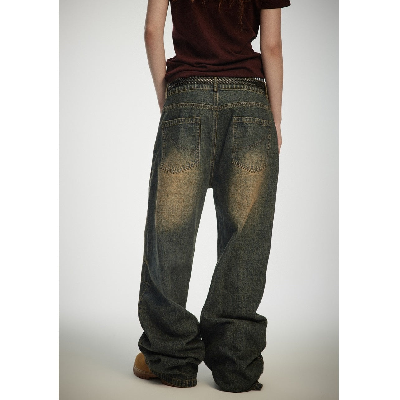 Heavyweight Wash Loose Baker Jeans MB7182