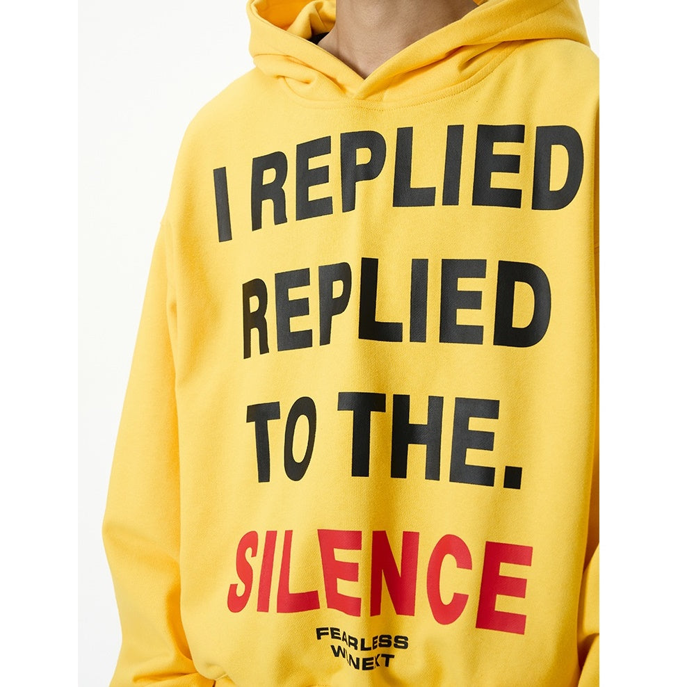 Letter Print Hooded Sweat Pullover MB7034