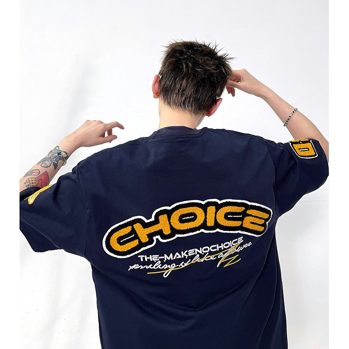 Letter Towel Embroidered T-Shirt EAT124
