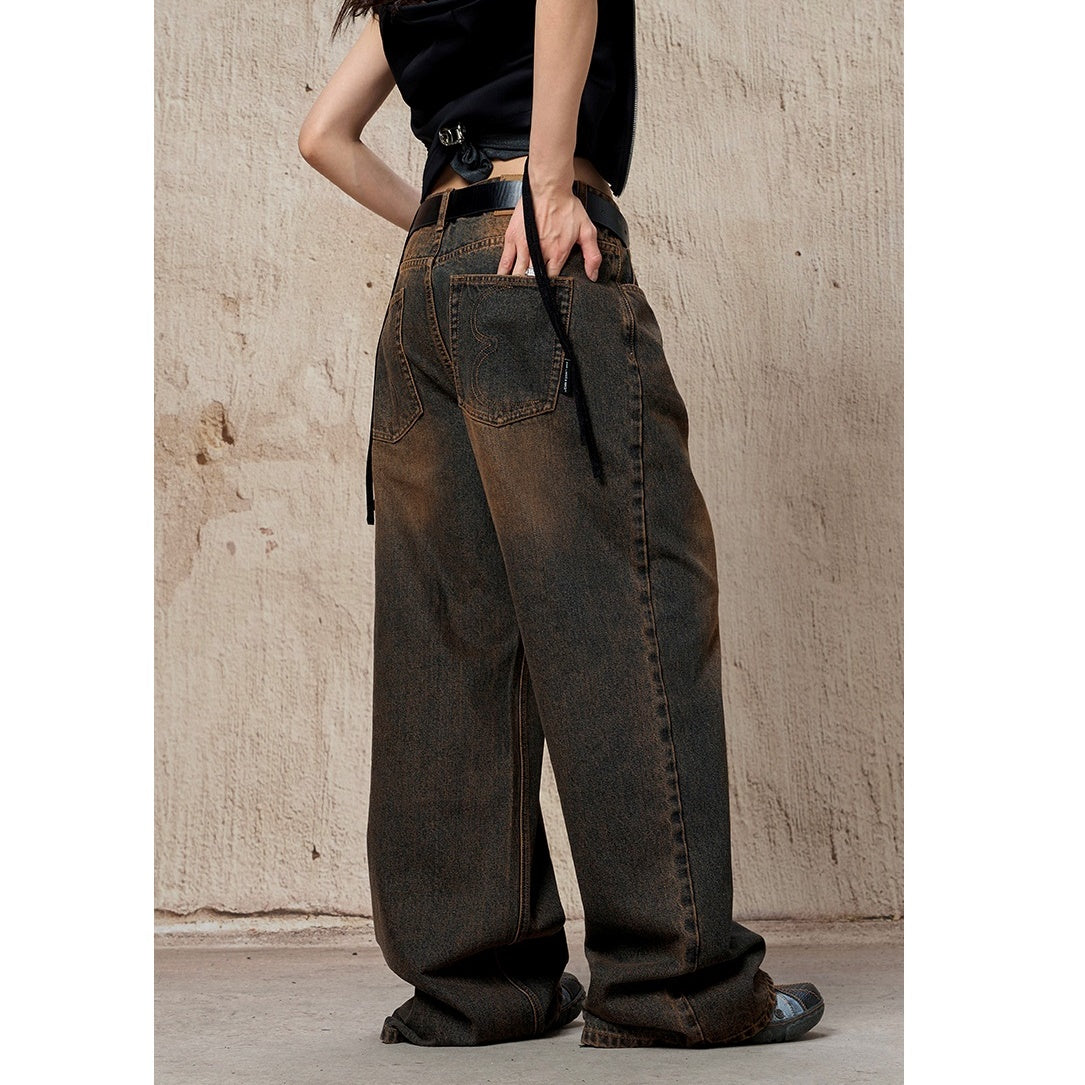 Vintage Street Wash Wide-leg Jeans MB7038