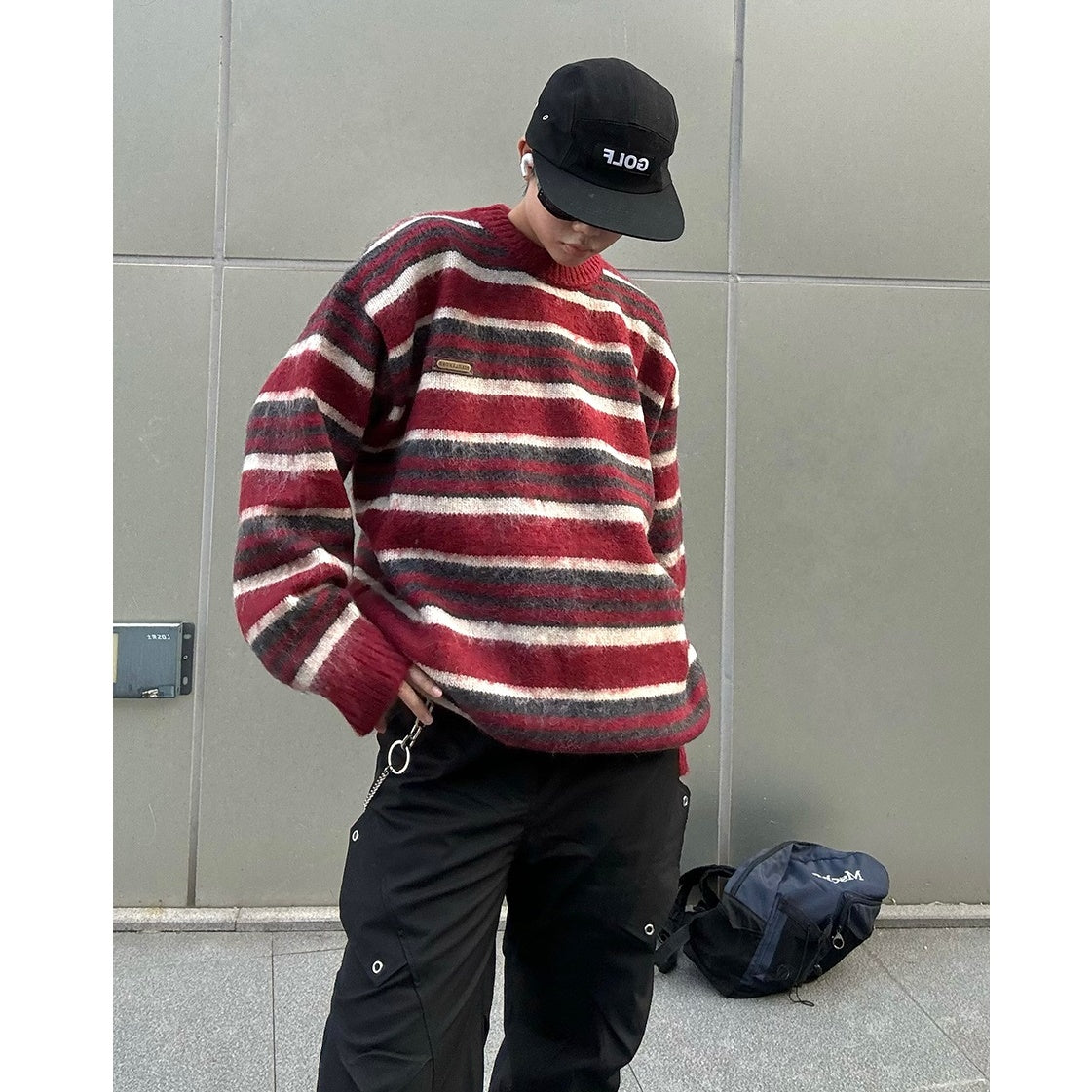 Retro Border Crew Neck Sweater MB7129