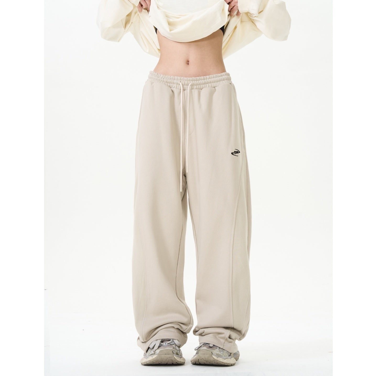 Curved Panel Straight Casual Pants NA7007