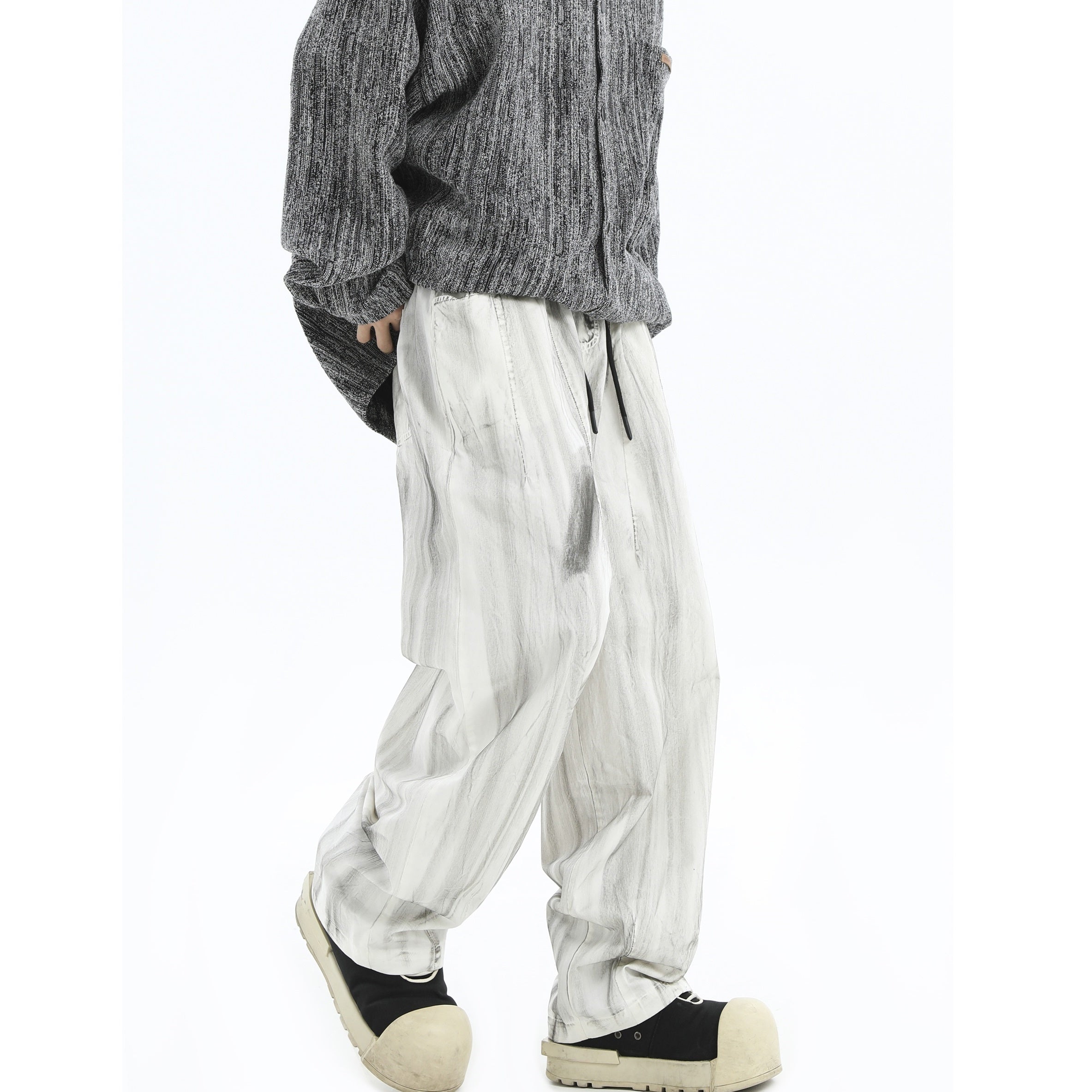 Graffiti Painted Distressed Washed Loose Pants IN7044