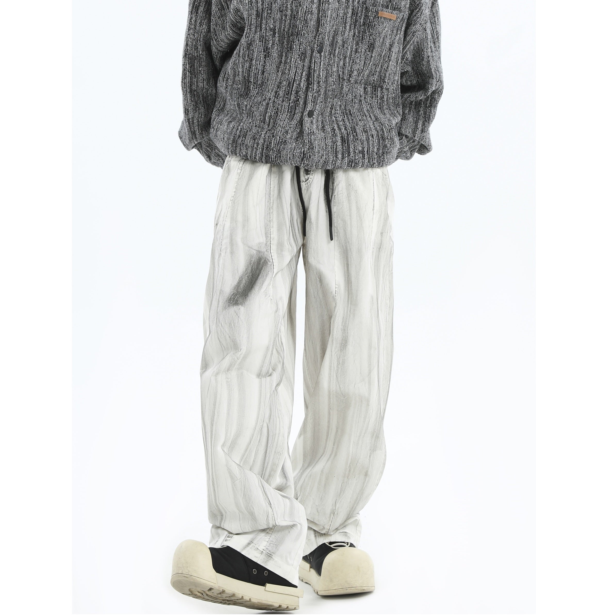 Graffiti Painted Distressed Washed Loose Pants IN7044