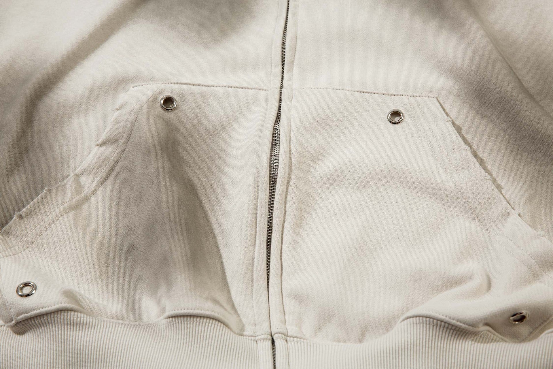 Vintage Distressed Hooded Zip-up Jacket MB7376