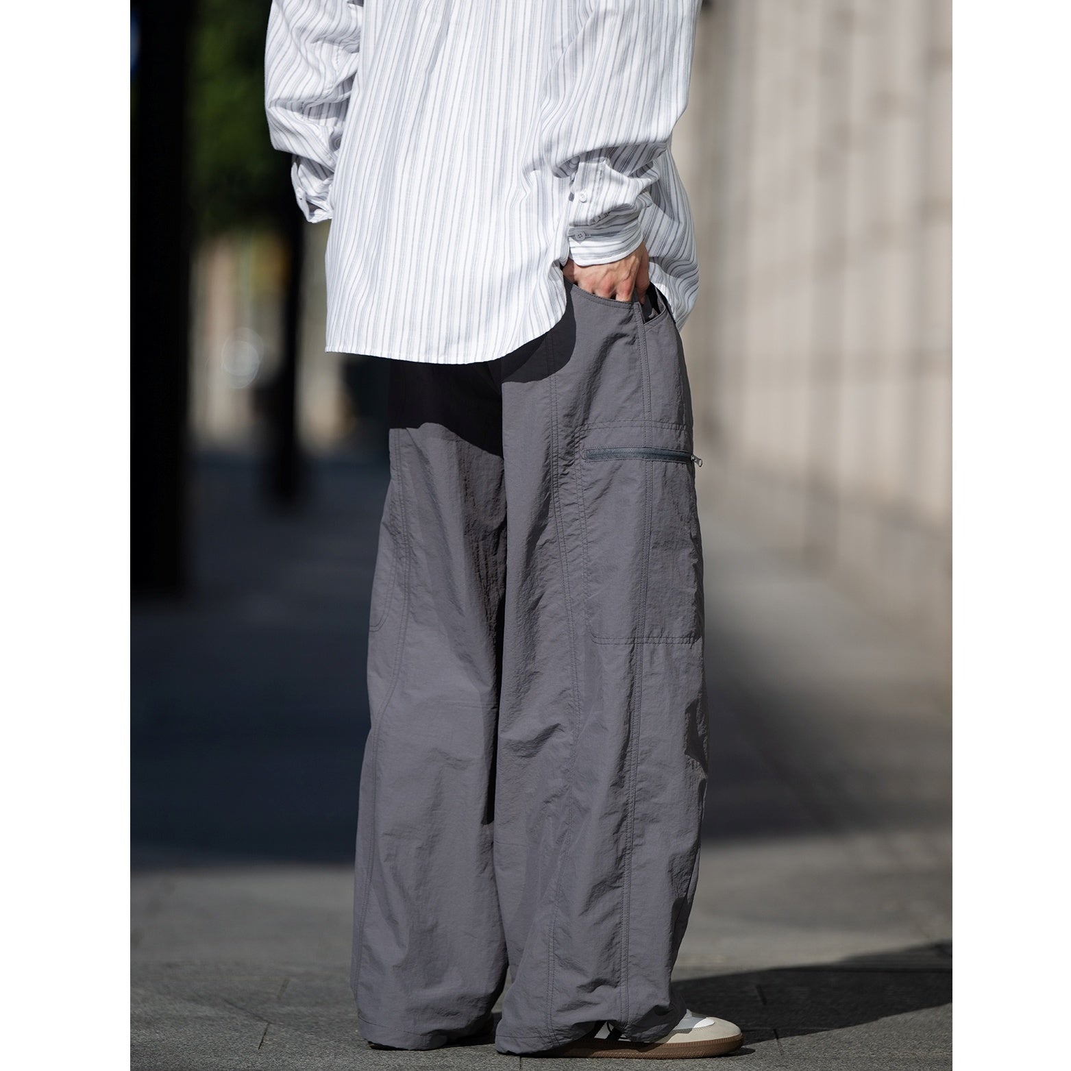 Lightweight Loose Straight Paratrooper Pants BI2024