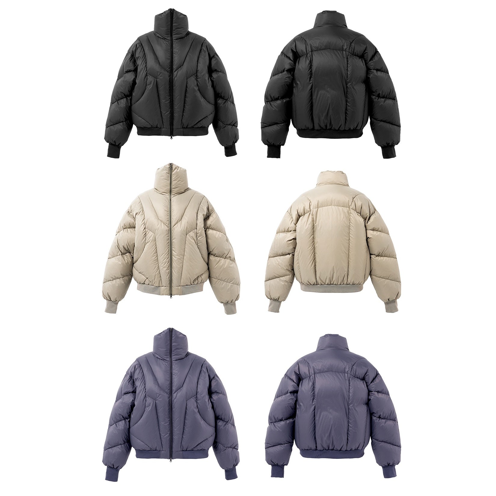 Geometry Stitch High Neck Down Jacket MB7255