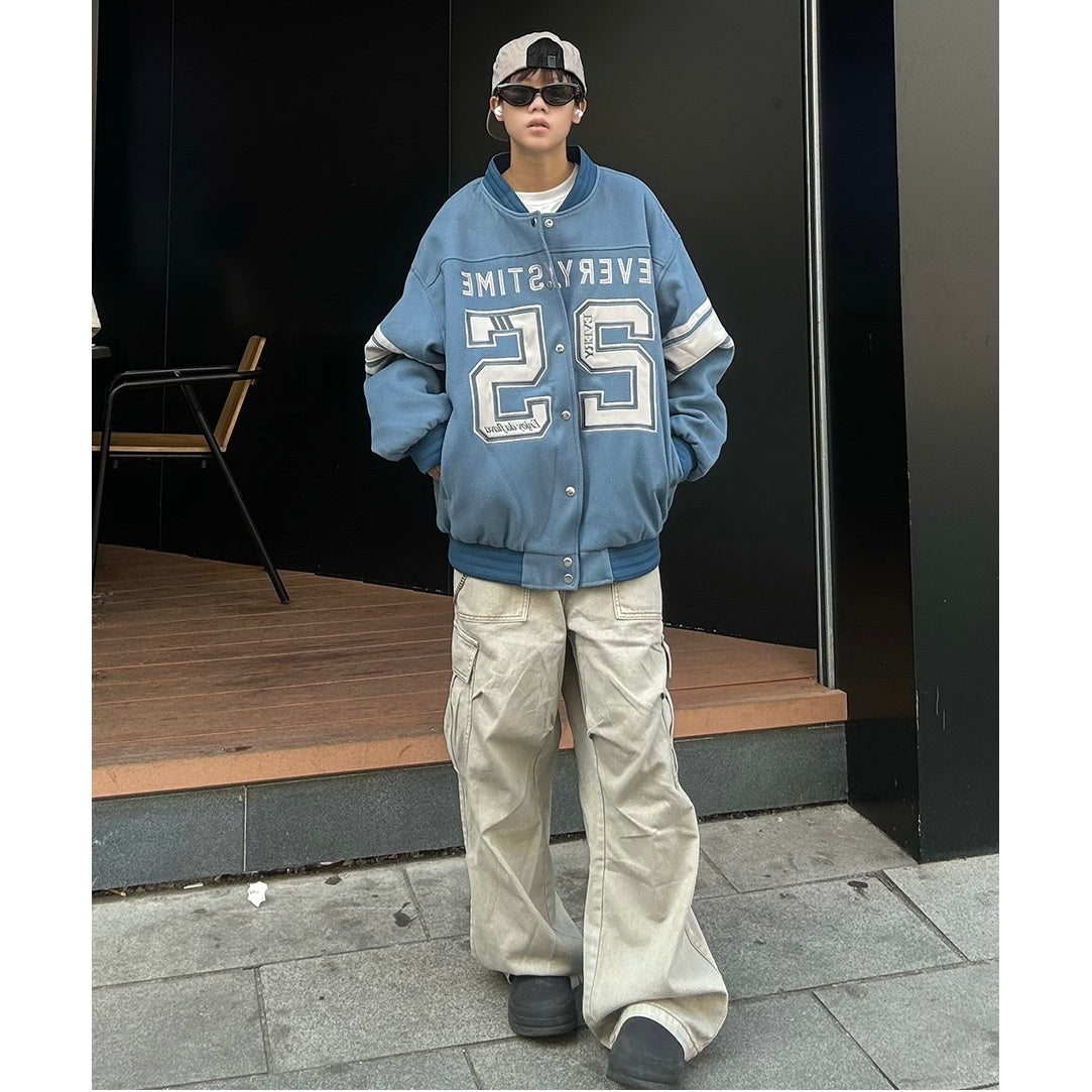 Heavy Industry Embroidered Baseball Jacket MB7169