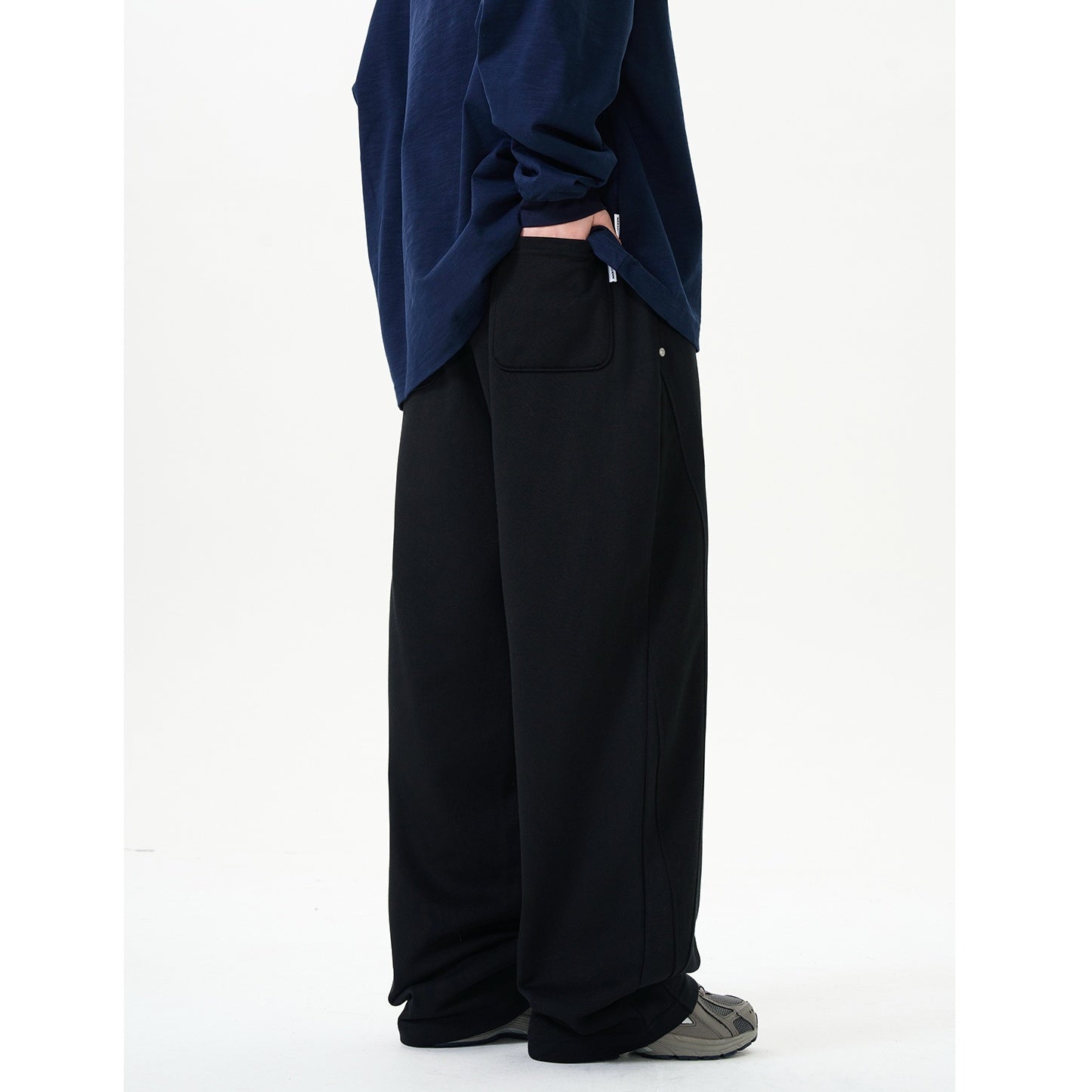 Curved Panel Straight Casual Pants NA7007