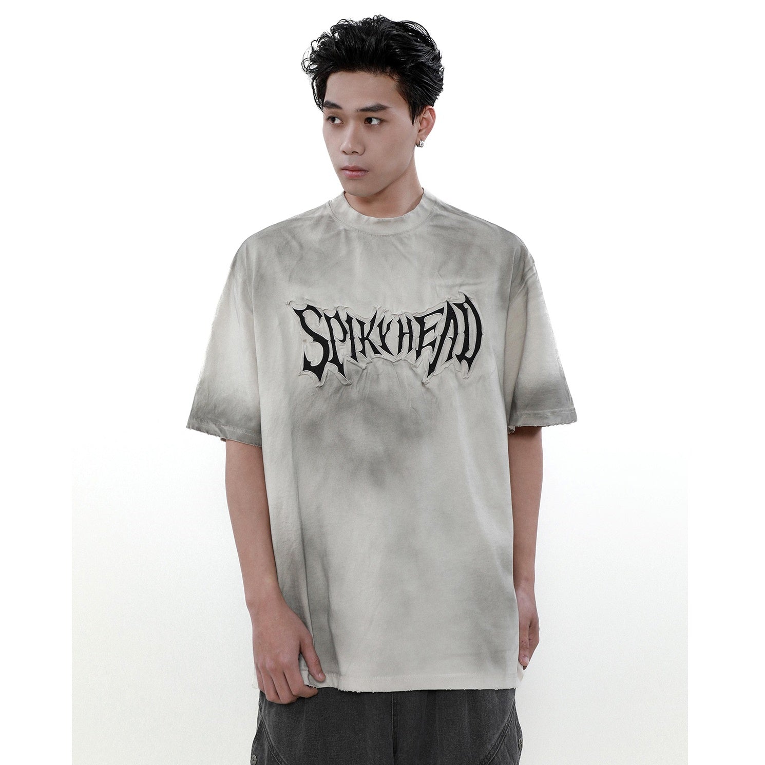 Patch Embroidery Dirty Loose T-shirt MR001