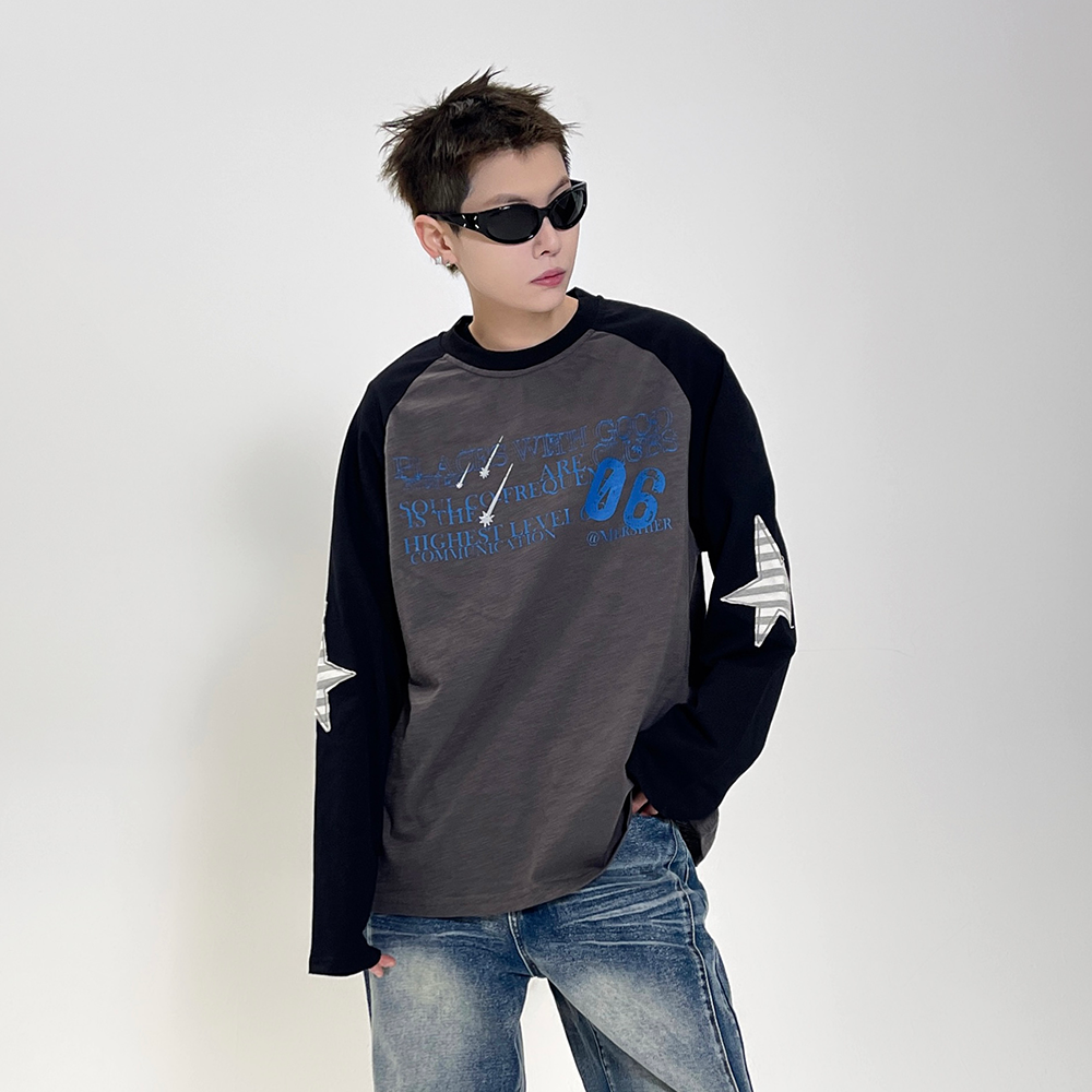 Printed Raglan Long Sleeve T-Shirt EAT075