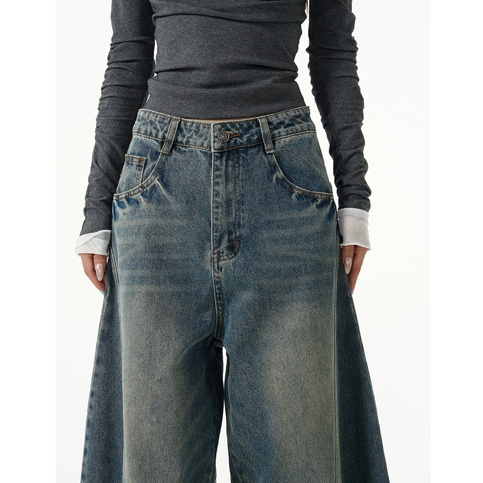 Retro Wash Wide-leg Curve Jeans MB7035