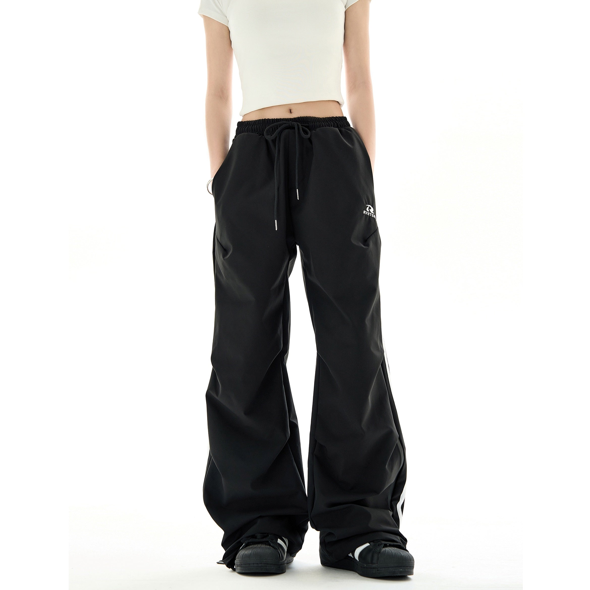 Side Striped Loose Straight Track Pants MB7223