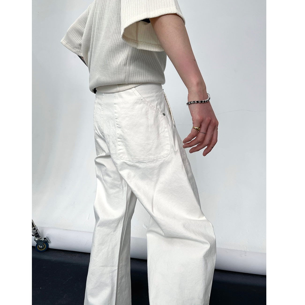 Pleated Scimitar Design Pants EAT120