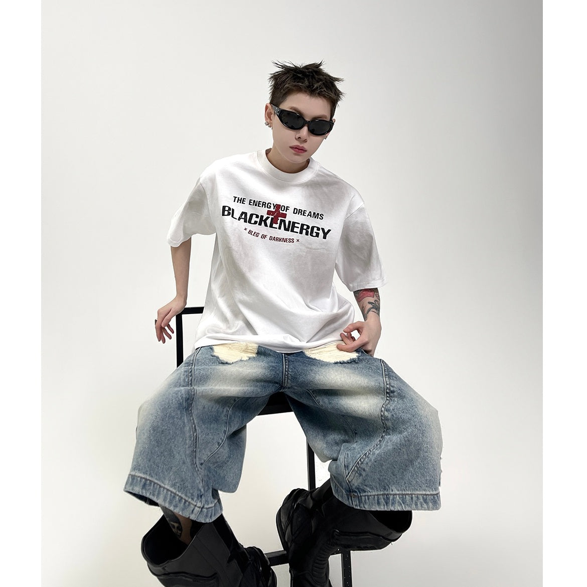 Letter Dirty T-shirt EAT086