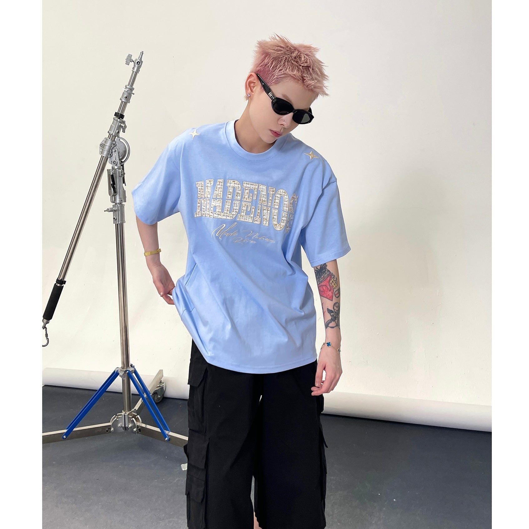 Letter Patch Embroidered T-shirt EAT130