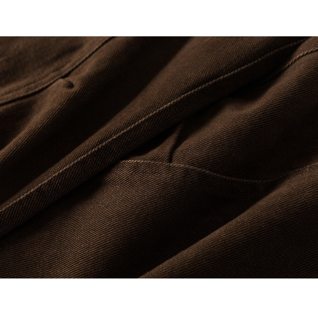 Washed Distressed Switching Design Wide Pants NA7009