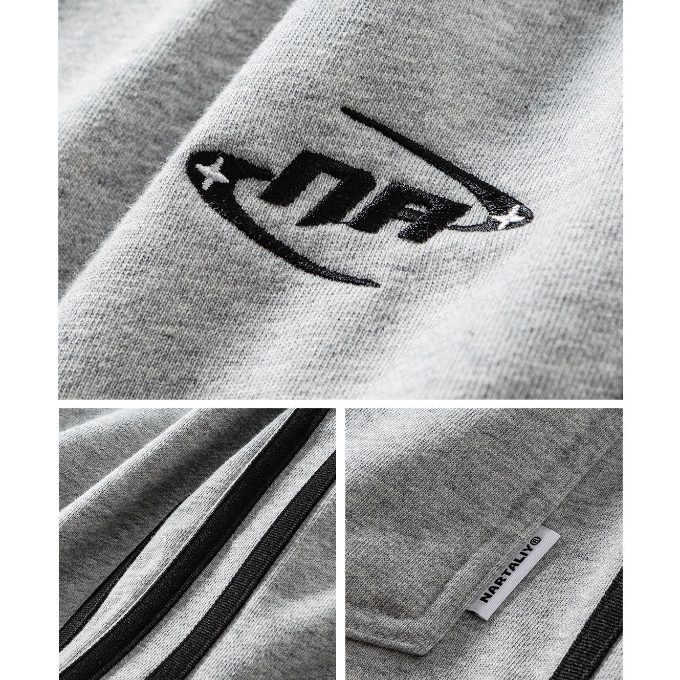 Embroidery Side Line Loose Sweatpants NA7010