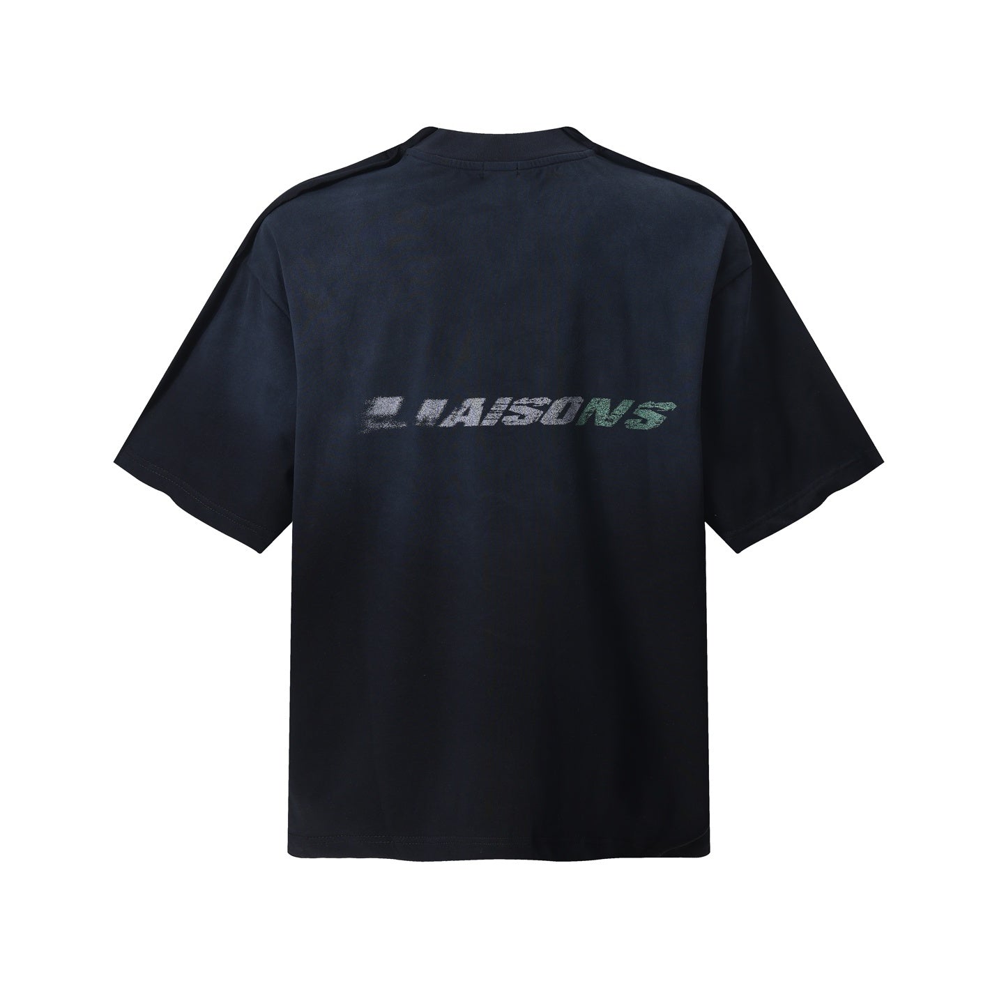 Dirty Gradient Inkjet Lettered Print T-shirt EAT146