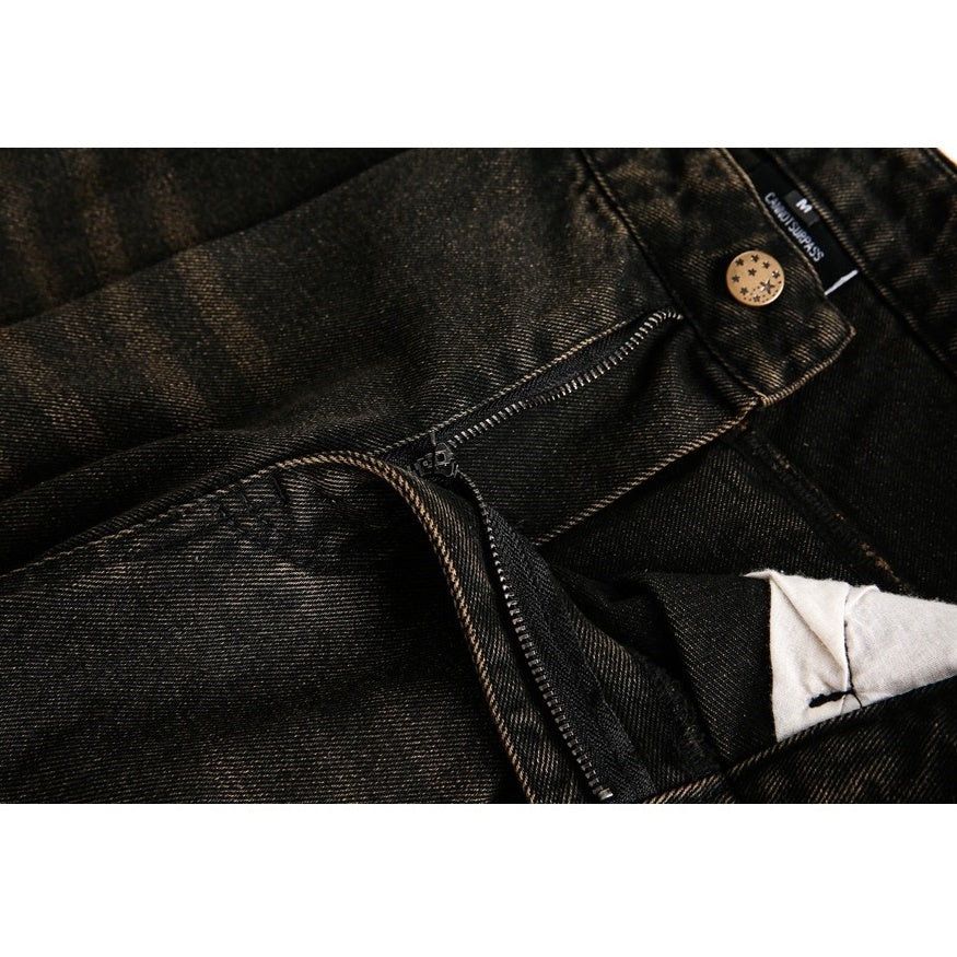 Vintage Washed Slant Pocket Cargo Jeans MB7183