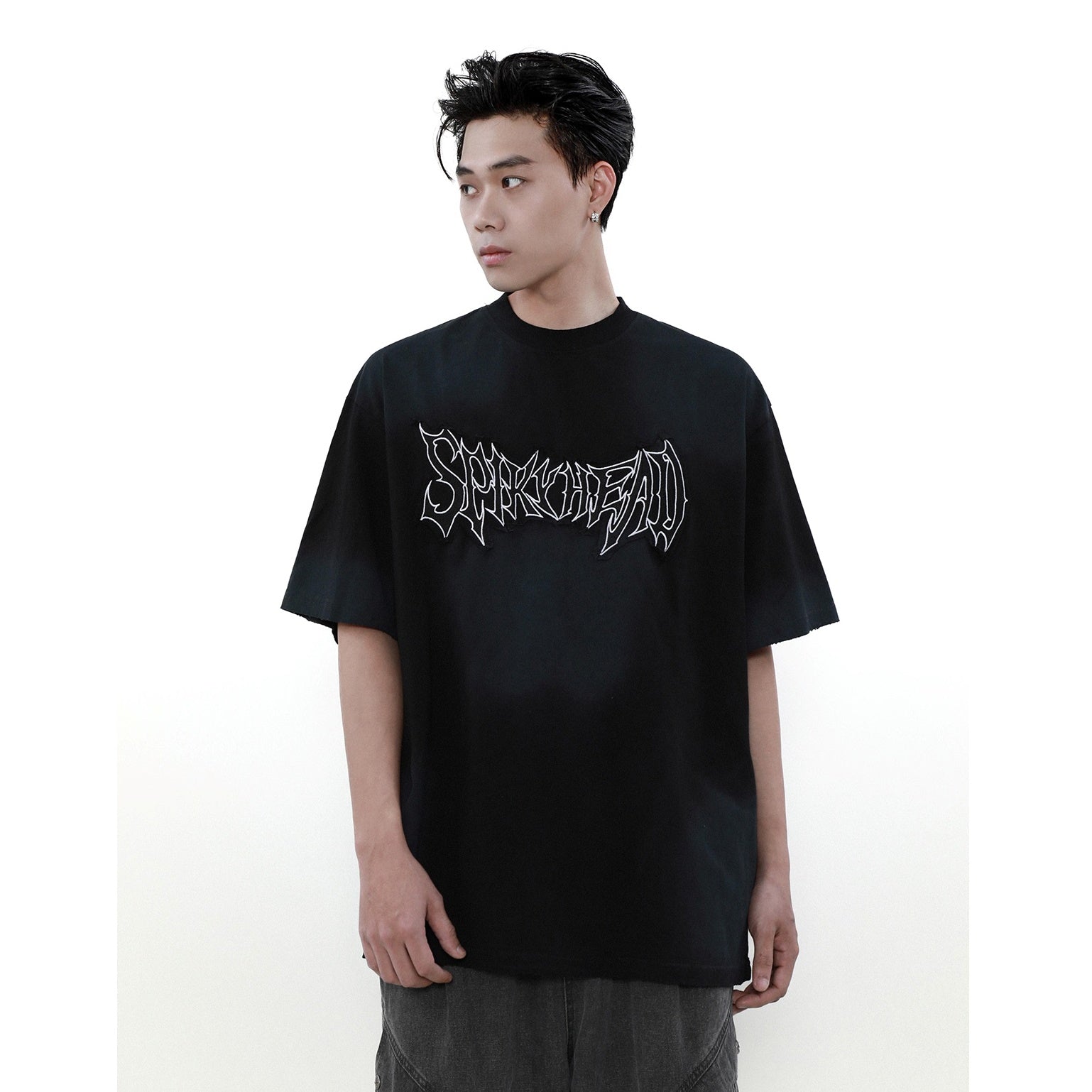 Patch Embroidery Dirty Loose T-shirt MR001