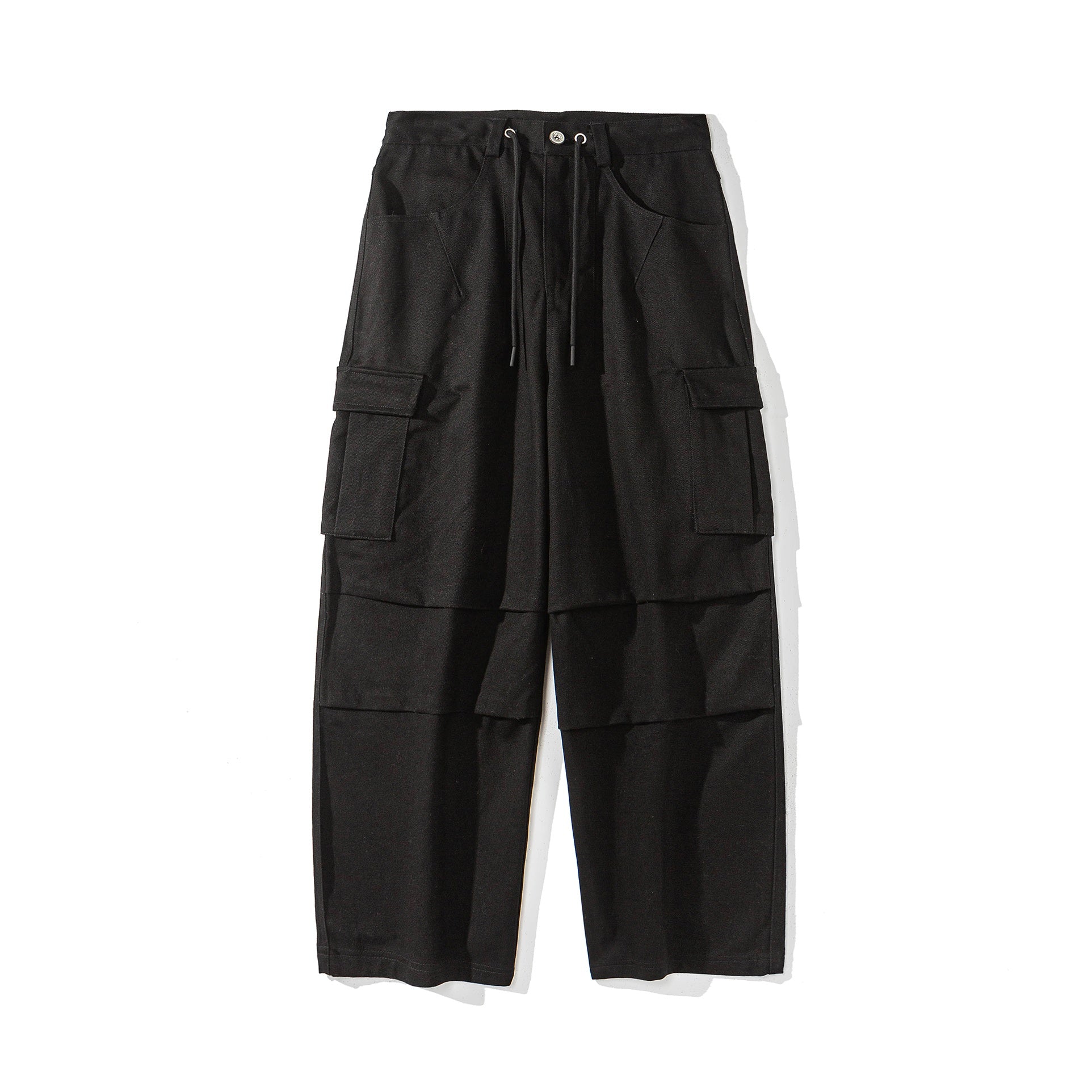 Double-pleated Wide-leg Cargo Pants NA7005