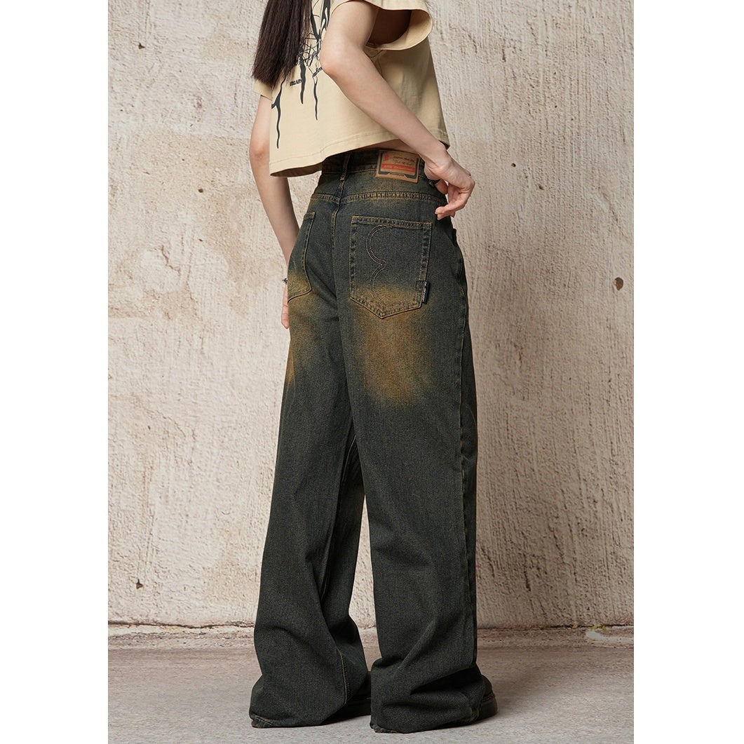 Vintage Street Wash Wide-leg Jeans MB7038