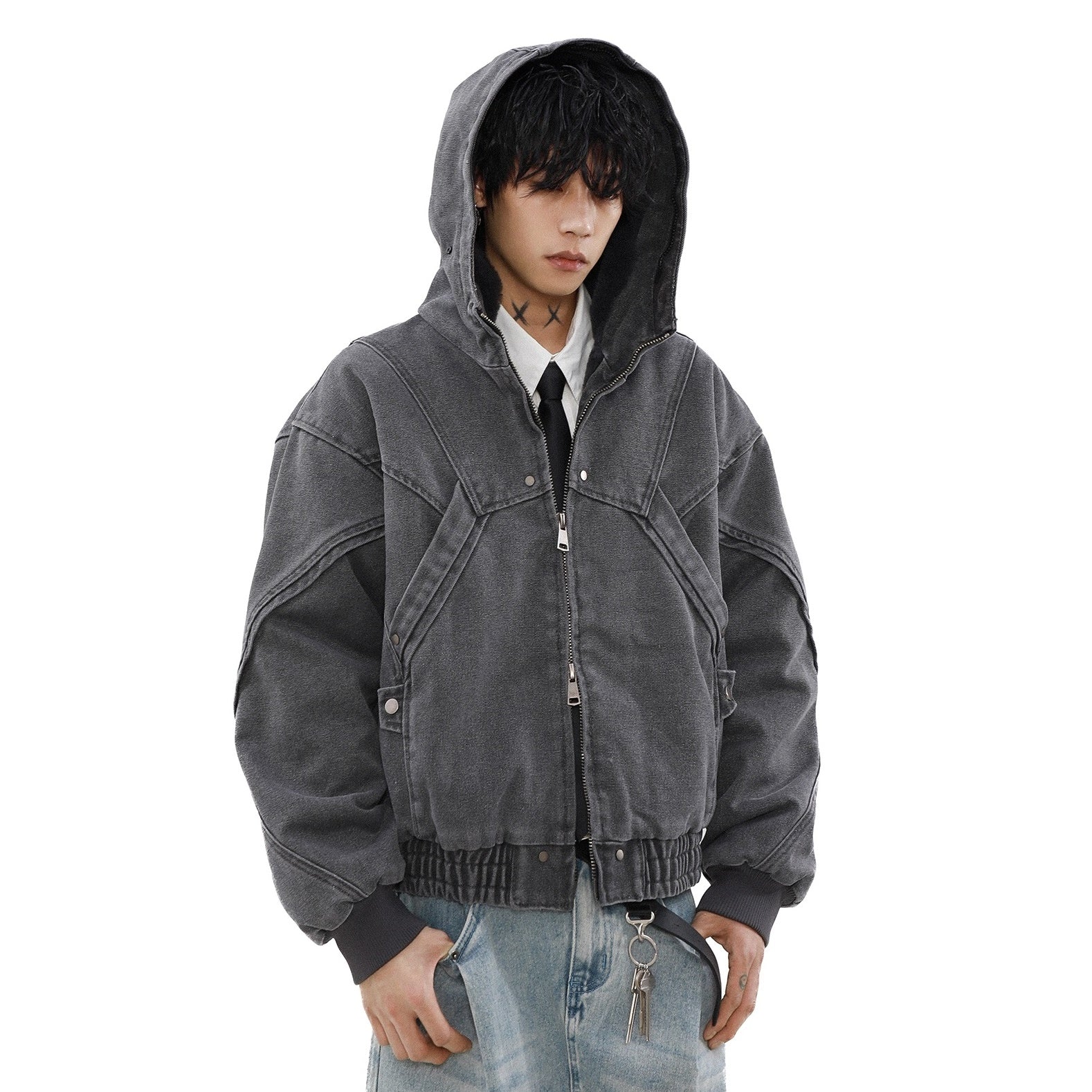 Vintage Washed Hooded Work Jacket MB7313