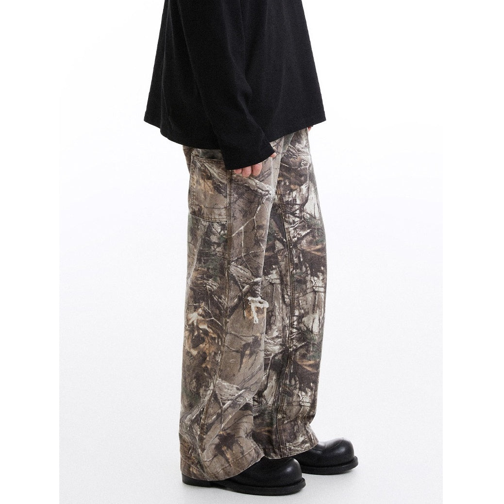 Camouflage Loose Straight Painter Pants MB7150